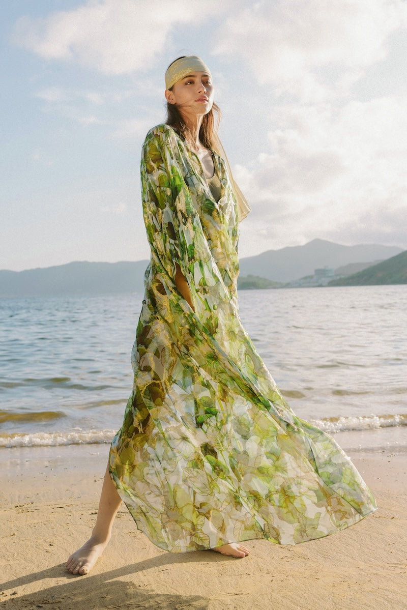 Silk Chiffon Oversized Boubou Caftan Marie France Van Damme Silk Chiffon Oversized Boubou Caftan Marie France Van Damme