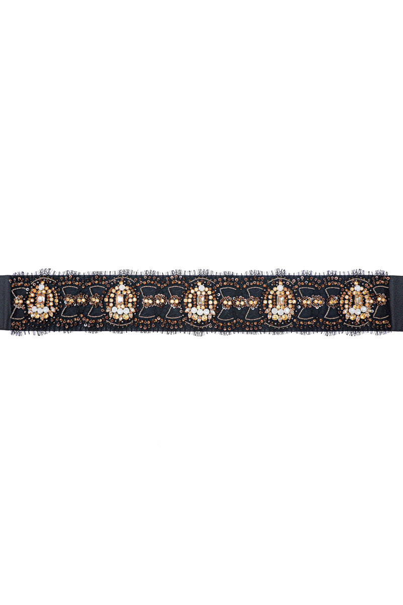 Embellished Satin Belt