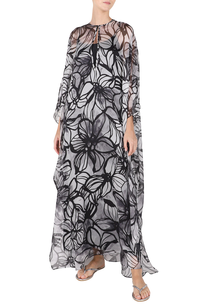 Over Sized Silk Chiffon Boubou Caftan Marie France Van Damme Over Sized Silk Chiffon Boubou Caftan Marie France Van Damme
