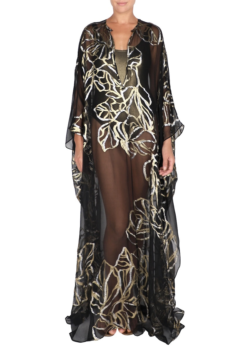Silk Chiffon Oversized Boubou Caftan Marie France Van Damme Silk Chiffon Oversized Boubou Caftan Marie France Van Damme