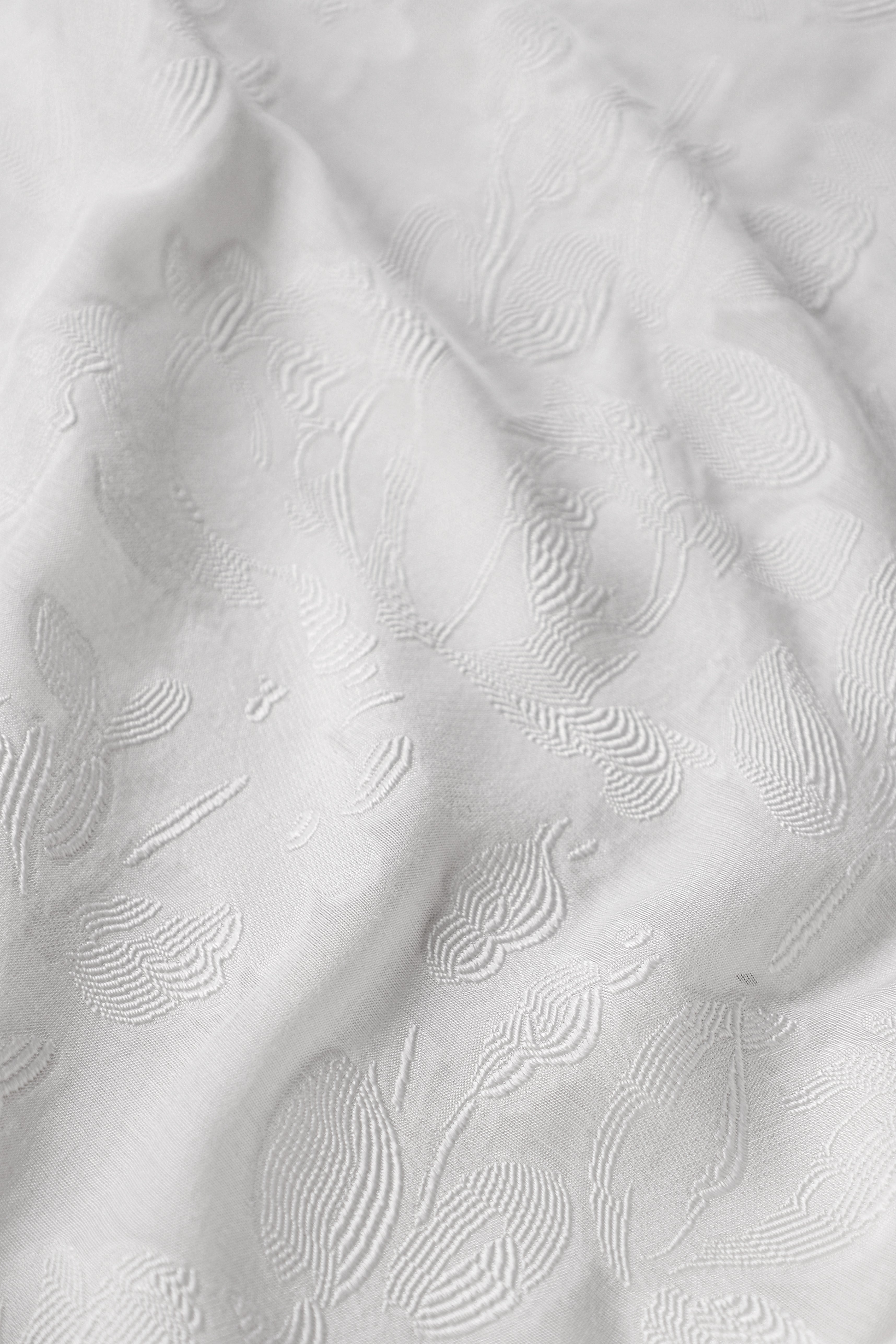 Metallic Floral Bamboo Silk Cover up