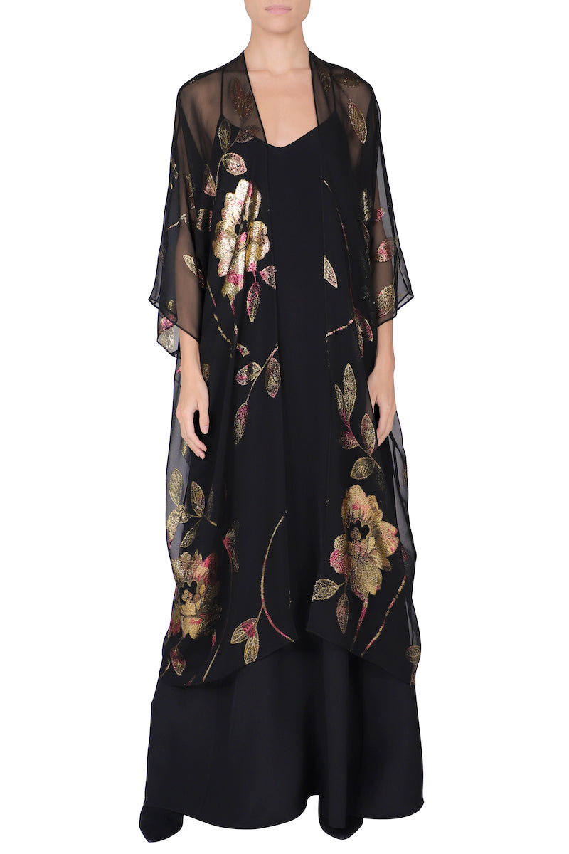 Silk Chiffon Rose Oversized Boubou Caftan Silk Chiffon Rose Oversized Boubou Caftan