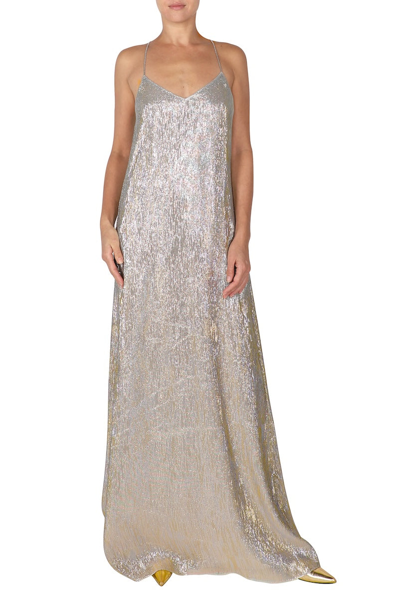 slim fit dress slacks Corseted grey fully embroidered tulle dress main image 1