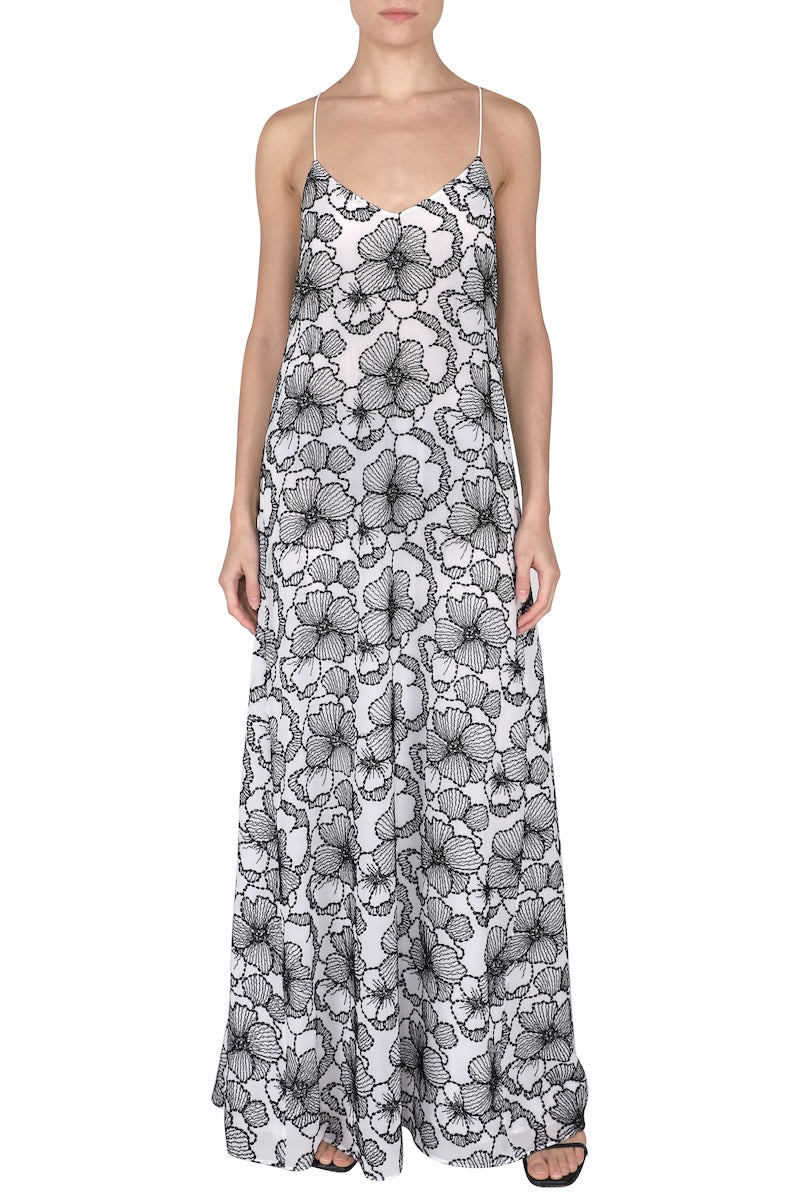 Embroidered Flower Sun Dress – Marie France Van Damme