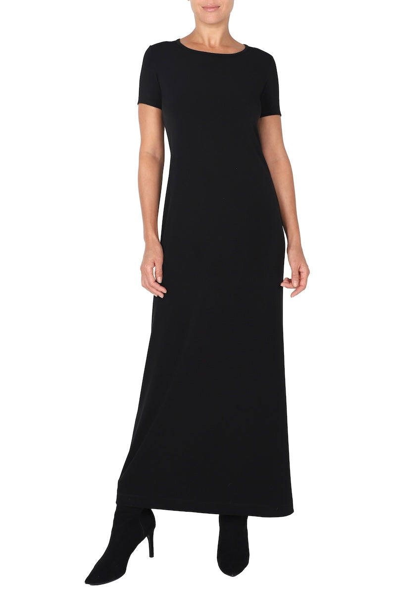 Short Sleeve Jersey Crew Neck Dress Short Sleeve Jersey Crew Neck Dress