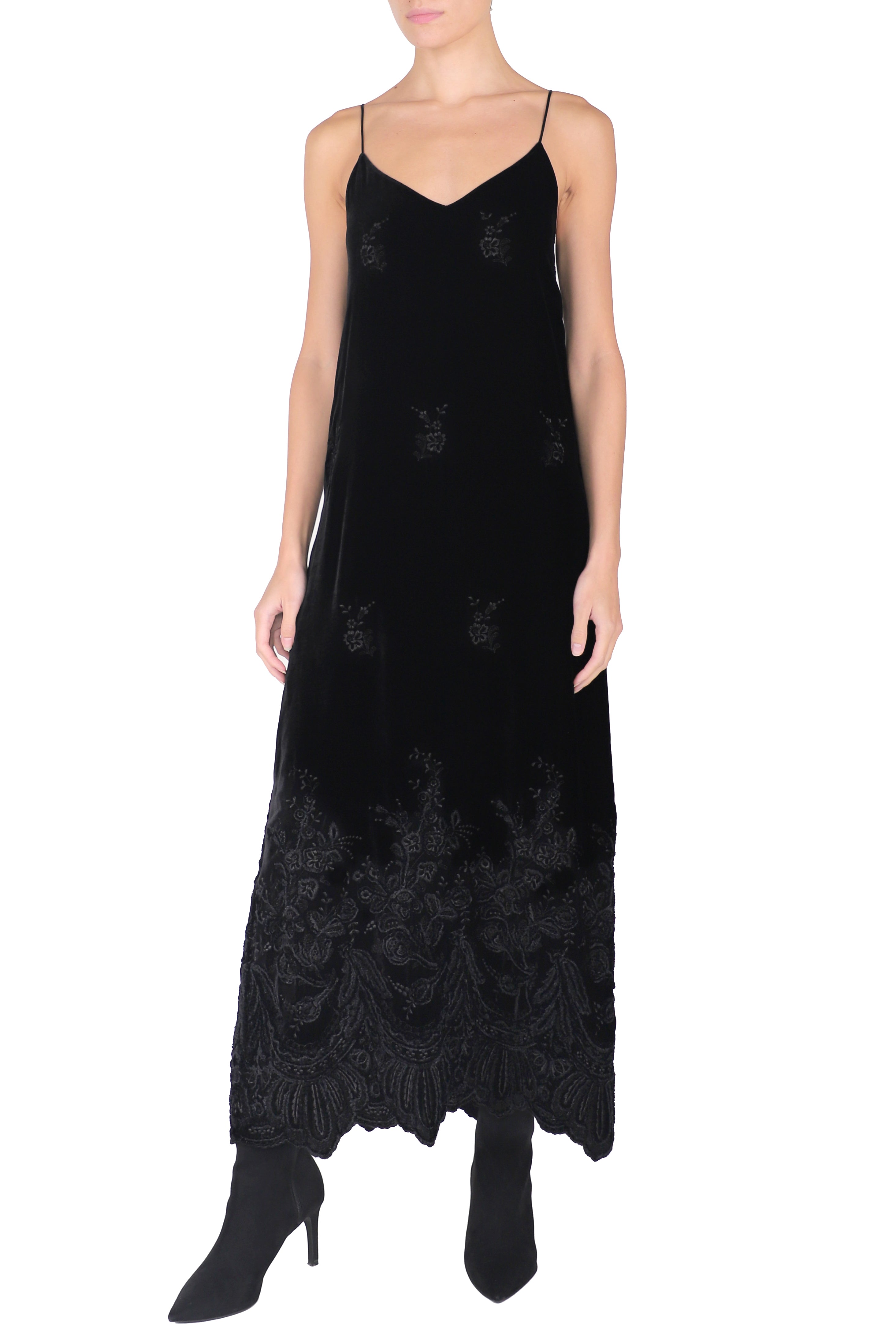 green emerald velvet dress Create Your Signature Look with Floral Embroidered Cami Midi Dress Oasis