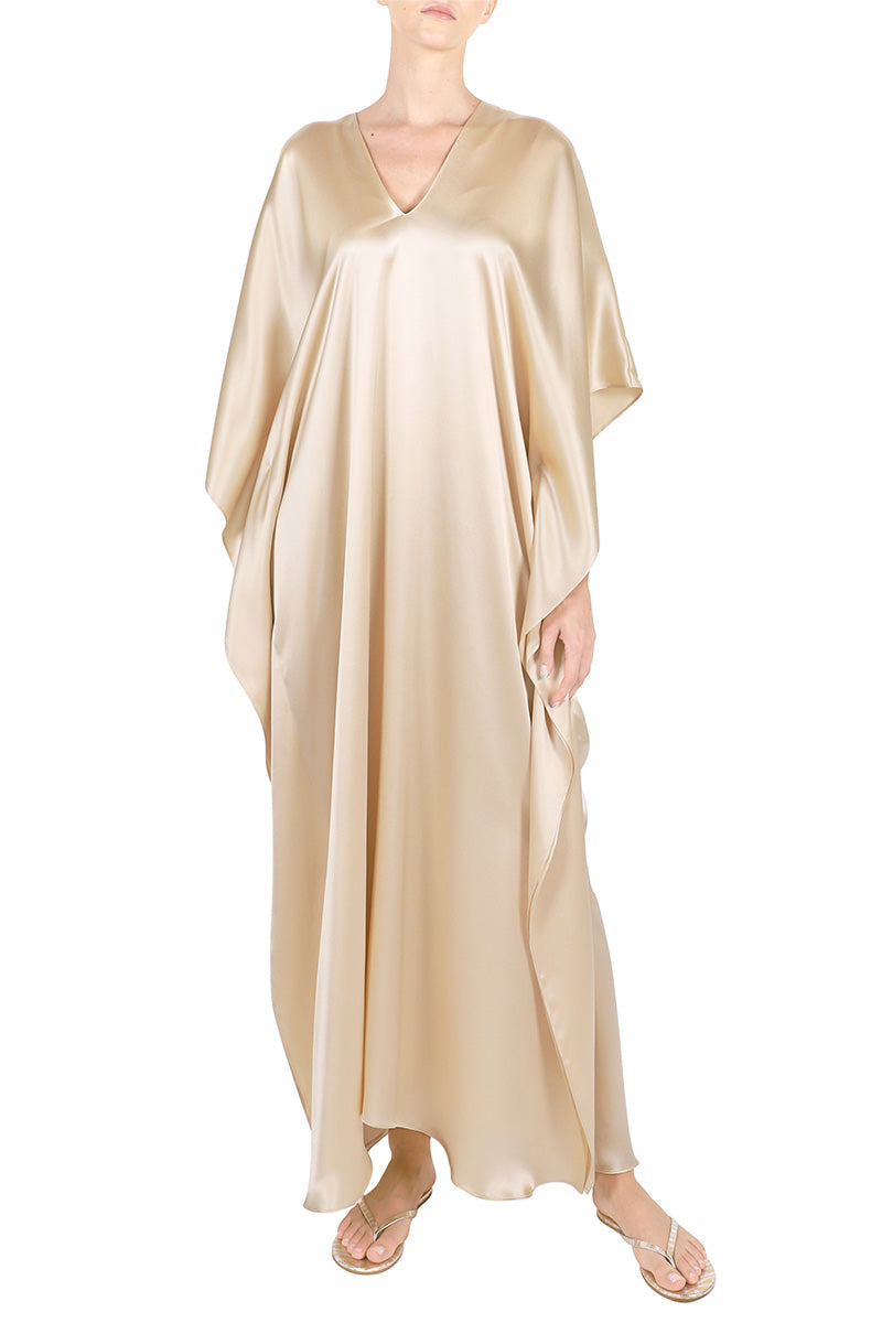 satin kaftan dress Duchess Silk Satin Boubou Caftan – Marie France Van Damme