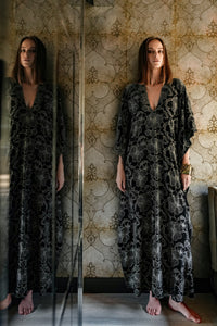 Embroidered Velour Boubou Caftan