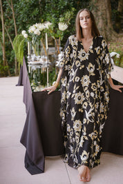 Metallic Floral Bouquet Boubou Caftan