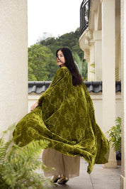 Embroidered Velour Cover Up