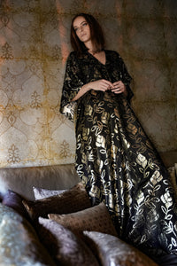 Metallic Floral Boubou Caftan