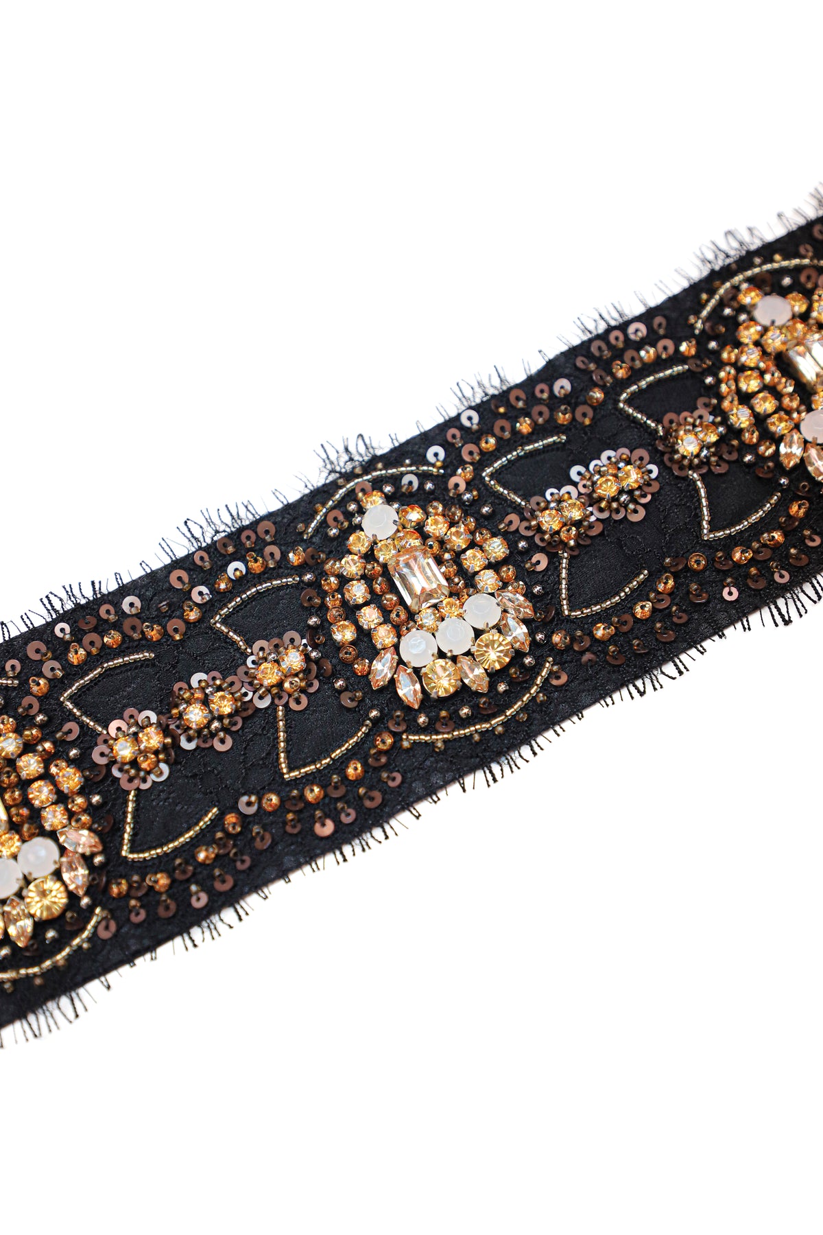 Embellished Satin Belt