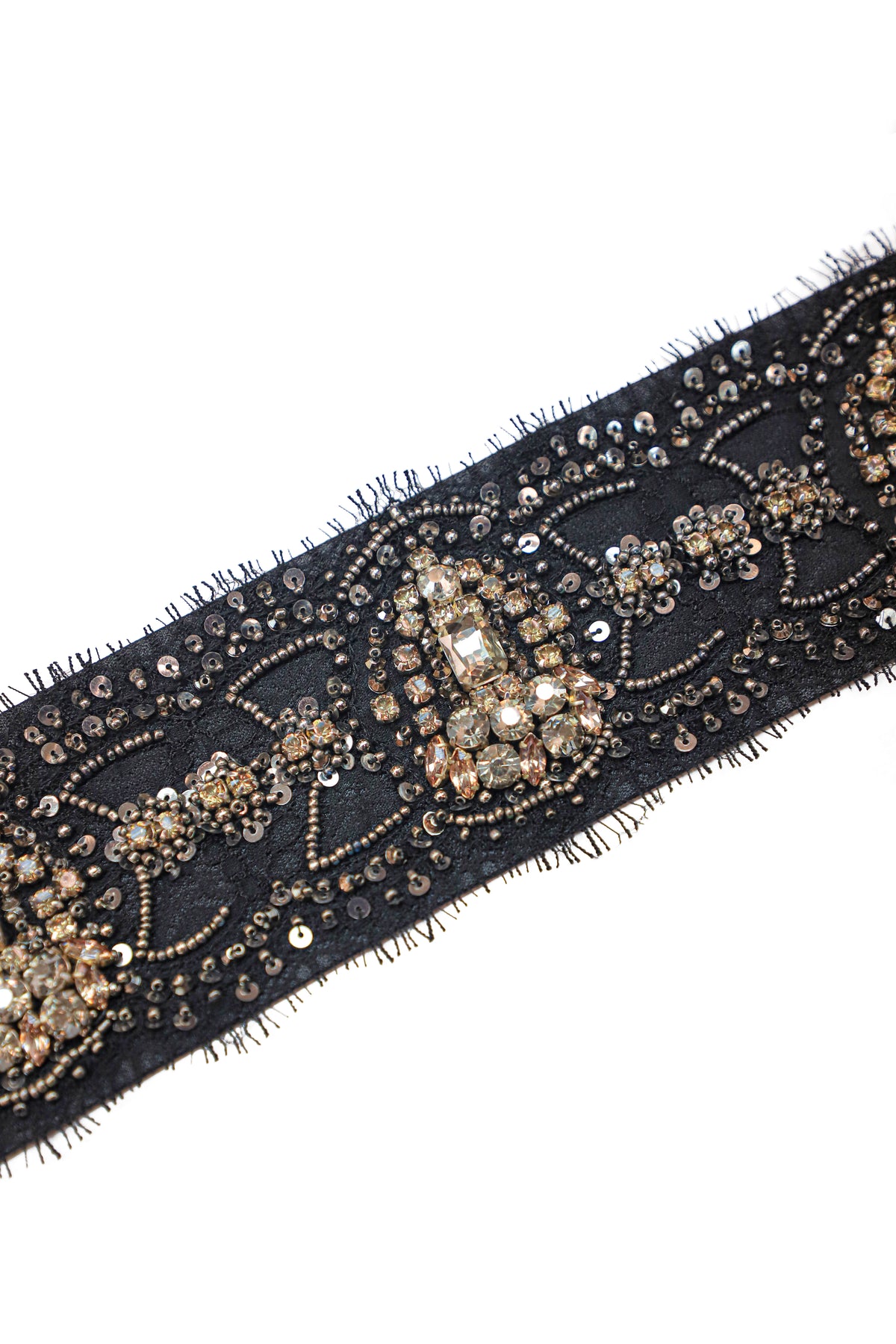 Embellished Satin Belt