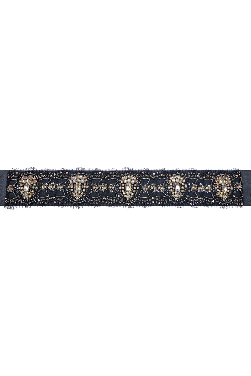 Embellished Satin Belt