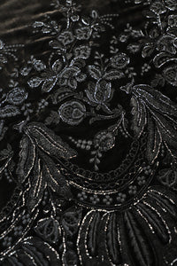 Embroidered Velour Cami Dress