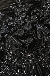 Embroidered Velour Cover Up