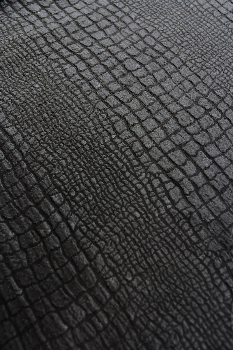 Silk Croco Boubou Caftan with Belt