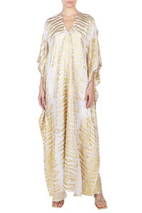 Metallic Tiger Lined Boubou Caftan