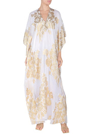 Metallic Rose Bouquet Boubou Caftan