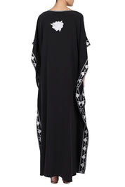 Silk Floral Embroidery Boubou Caftan