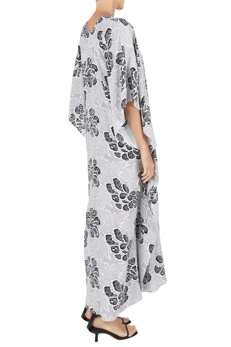 Flower Printed Crepe Boubou Caftan