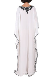 Silk Crepe de Chine Embroidered Boubou Caftan