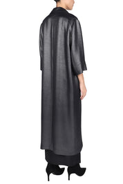 Double Sided Face Silk Trench Coat
