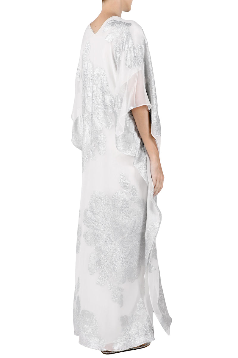 Big Flower Lurex Lined Boubou Caftan