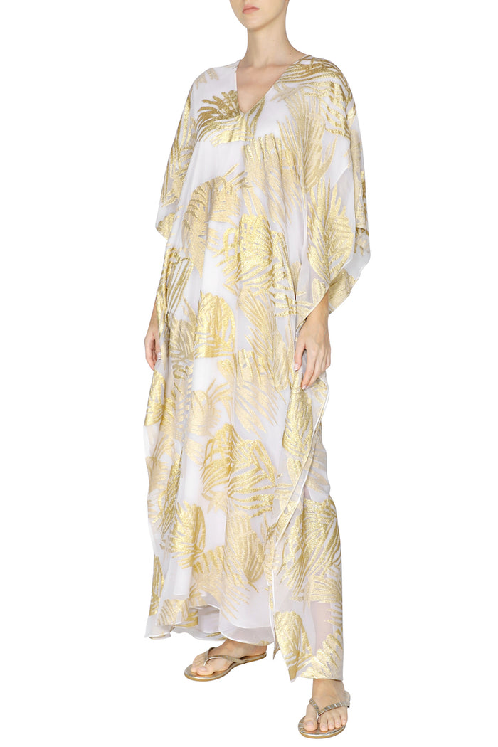 Metallic Palm Boubou Caftan