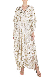 Gold Petal Velour Devore Boubou Caftan