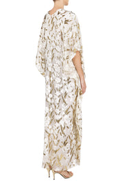 Gold Petal Velour Devore Boubou Caftan