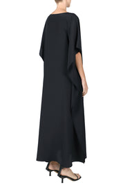 Rose Embroidered Crewneck Boubou Caftan