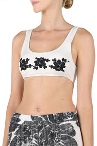 Rose Embroidered Bra Top