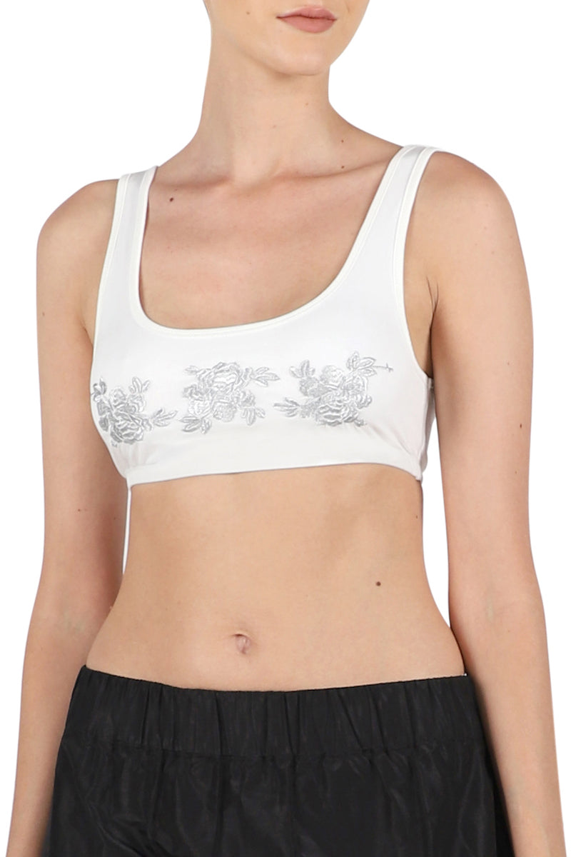 Rose Embroidered Bra Top