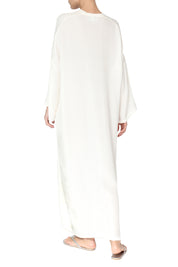 Silk Croco Jacquard Long Sleeve Boubou Caftan