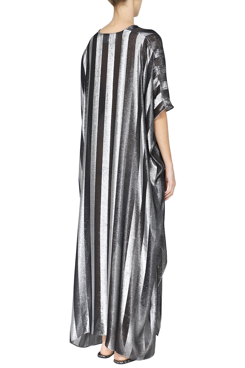 Metallic Stripe Boubou Caftan