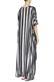 Metallic Stripe Boubou Caftan