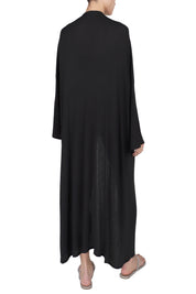 Straight Long Silk Blend Cardigan