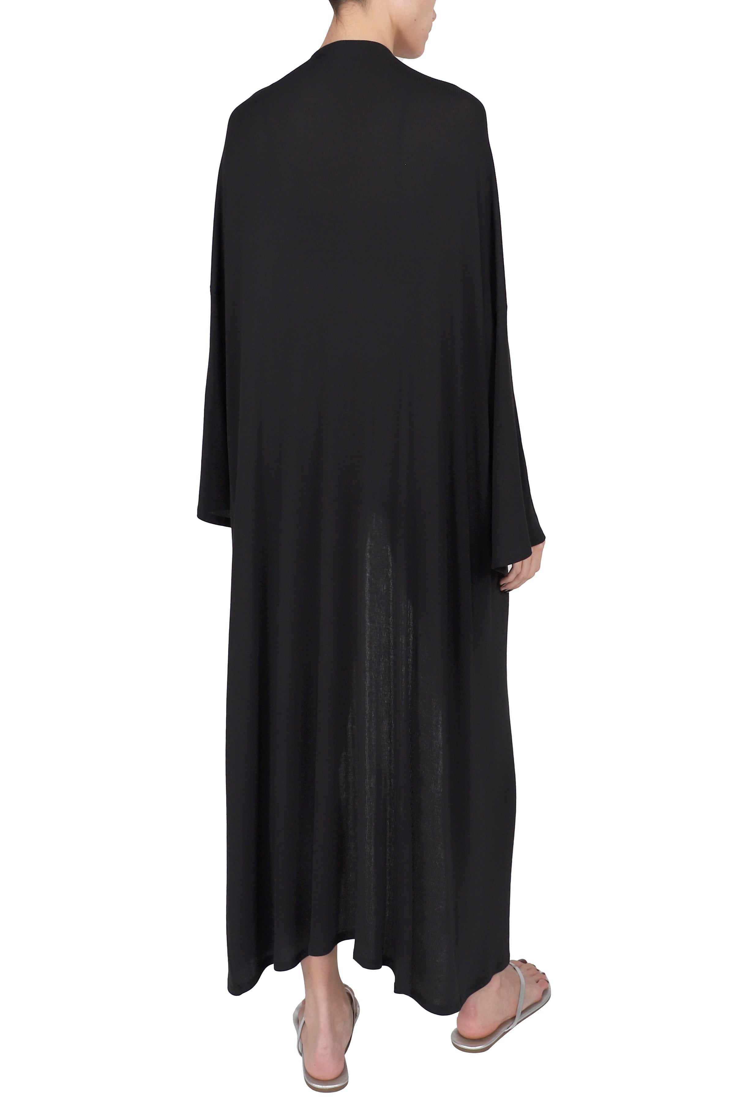 Straight Long Silk Blend Cardigan