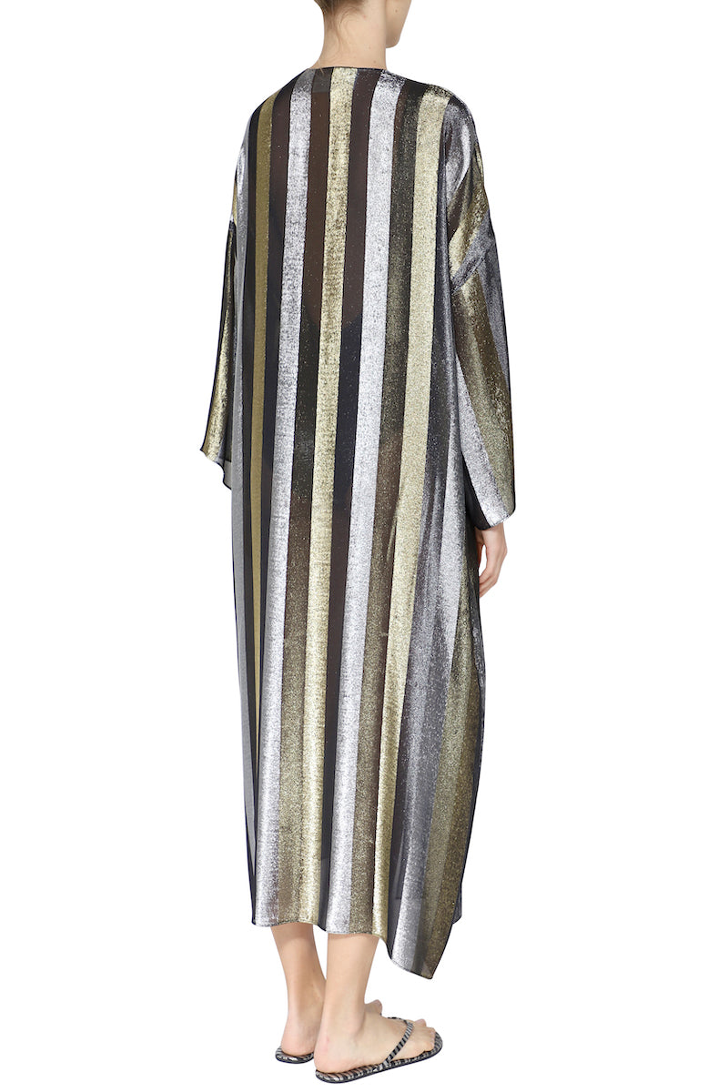 Metallic Stripe Cover Up
