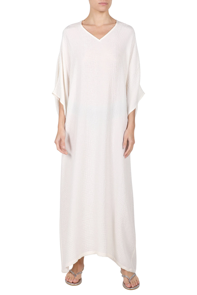 Silk Croco Jacquard T Sleeve Boubou Caftan