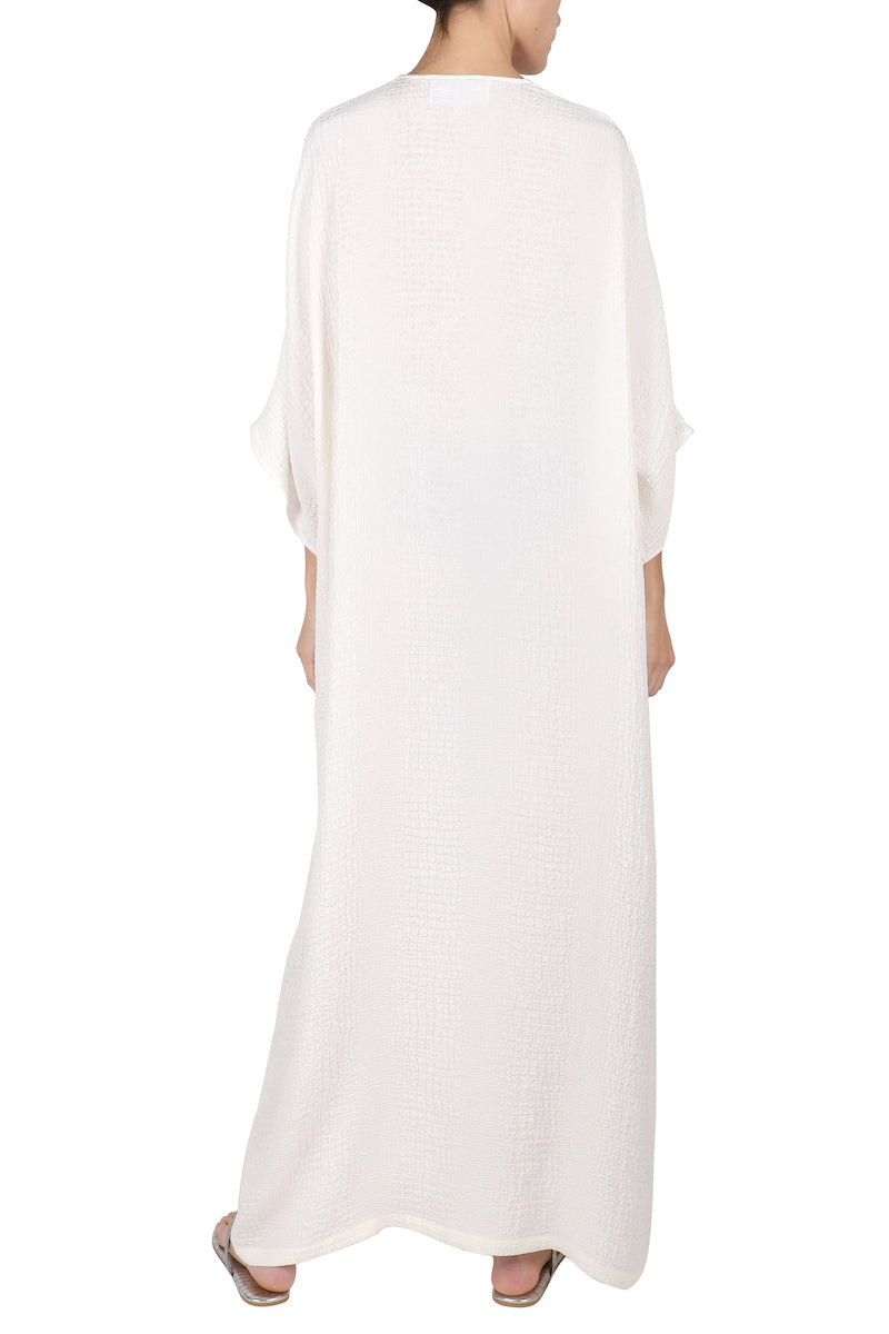 Silk Croco Jacquard T Sleeve Boubou Caftan