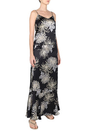 Printed Silk Satin Sweep Skirt