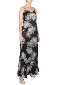 Printed Silk Satin Sweep Skirt