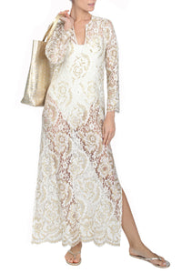 Metallic Lace Dress