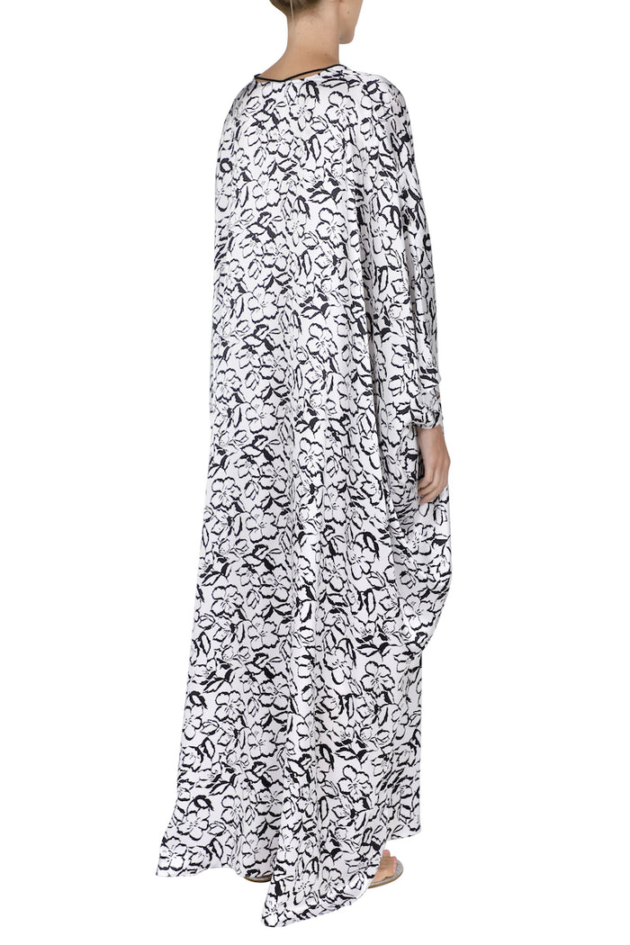 Printed Satin Tassel Boubou Caftan