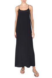 Long Crepe de Chine Silk Cami Dress