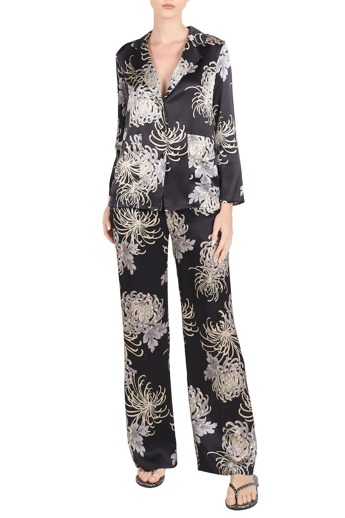 Printed Silk PJ Set