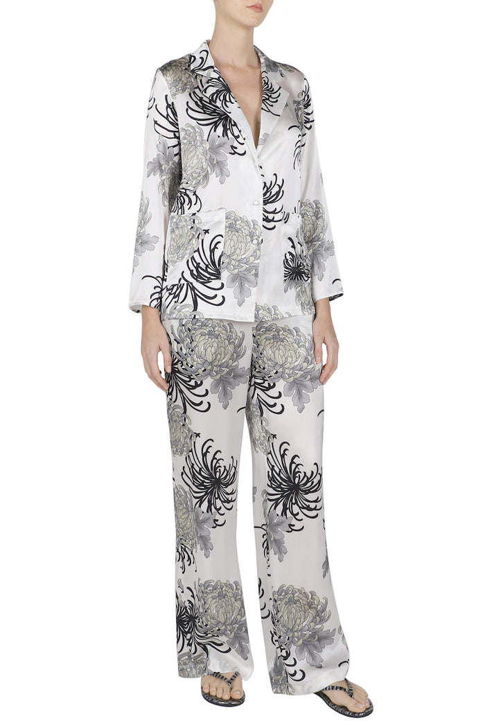 Printed Silk PJ Set