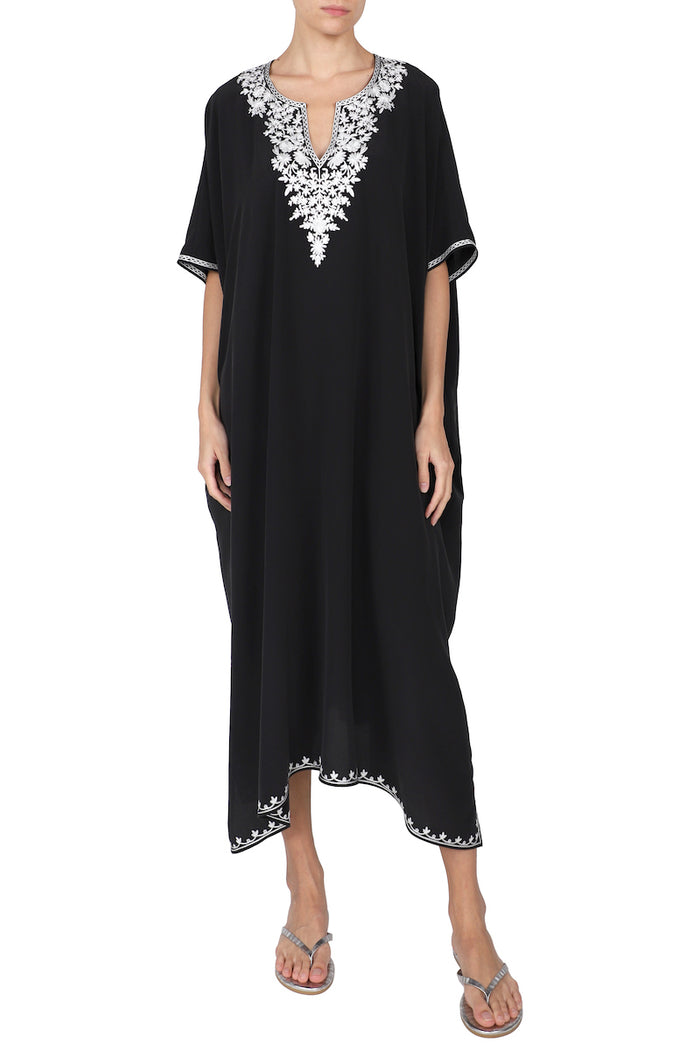 Midi Length Embroidered Boubou Caftan